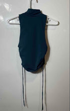 Load image into Gallery viewer, Zara Womens Dark Green Sleeveless Drawstring Pullover Cropped Tank Top Size M
