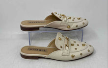 Load image into Gallery viewer, Uterque Womens White Leather Studded Almond Toe Slip-On Mule Flats Size EUR 38
