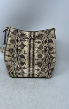 Load image into Gallery viewer, Michael Kors Womens Suri Beige Python Embossed Inner Pockets Crossbody Purse

