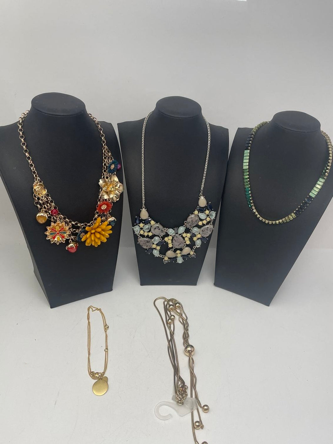 'Monet, Banana Republic, Alfari Women's Silver-Gold Tone Necklaces (5Pcs)