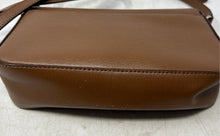 Load image into Gallery viewer, DKNY Womens Brown Leather Flap Adjustable Strap Crossbody Bag
