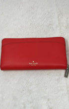 Load image into Gallery viewer, Kate Spade New York Womens Pink Leather Card Holder Small Zip-Around Wallet
