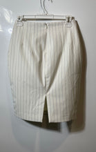 Load image into Gallery viewer, Express Womens White Black Pinstripe Back Zip Straight &amp; Pencil Skirt Size 0
