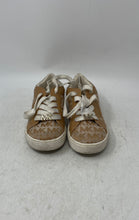 Load image into Gallery viewer, Michael Kors Kids Oak Beige Brown Monogram Lace-Up Sneakers Shoes Size 13
