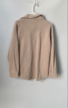 Load image into Gallery viewer, Forever 21 Womens Beige Corduroy Long Sleeve Snap Front Shirt Jacket Size Small
