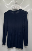 Load image into Gallery viewer, Ann Taylor Womens Blue Knitted Long Sleeve Crew Neck Pullover Sweater Size XS
