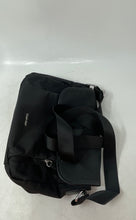 Load image into Gallery viewer, Calvin Klein Womens Black Inner Pocket Adjustable Strap Flap Shoulder Purse
