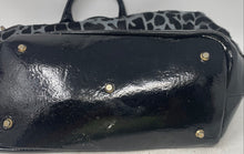Load image into Gallery viewer, Roberta Gandolfi Womens Black Gray Animal Print Double Handle Lined Satchel Bag
