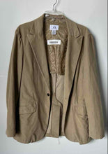 Load image into Gallery viewer, Armani Exchange Mens Khaki Long Sleeve Peak Lapel One-Button Blazer Size Medium

