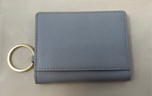 Load image into Gallery viewer, Tommy Hilfiger Womens Blue Leather Key Ring Snap Bifold Card Holder Wallet
