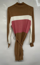 Load image into Gallery viewer, New York &amp; Company Womens Multicolor Turtleneck Sweater Dress Size L With Tags
