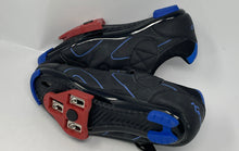 Load image into Gallery viewer, Kescoo Womens Black Blue Round Toe Hook &amp; Loop Cycling Shoes Size 37
