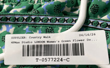 Load image into Gallery viewer, Max Studio London Womens Green Short Sleeve Collared Self-Tie Shirt Dress Sz XS
