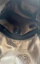 Load image into Gallery viewer, Vince Camuto Womens Olive Green Black Leather Trim Magnetic Flap Charm Backpack
