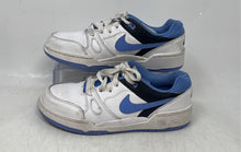 Load image into Gallery viewer, Nike Boys Full Force Low FV5929-102 White Blue Lace-Up Sneakers Shoes Size 4.5Y
