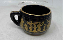 Load image into Gallery viewer, Vintage Greek Style Hand Made 24K Gold Cup And Saucer Set Of 2 Pcs
