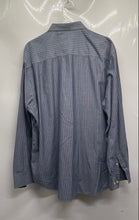 Load image into Gallery viewer, Perry Ellis Mens Gray Blue Striped Cotton Long Sleeve Button-Up Shirt Size XL
