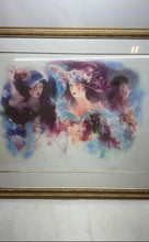 Load image into Gallery viewer, Home Decorative Wall Hanging Framed 3 Women Chapeau Art Print By Hilda Rindom
