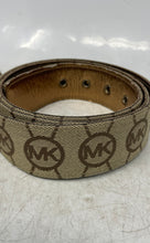 Load image into Gallery viewer, Michael Kors Womens Brown Signature Print Adjustable Formal Dress Belt
