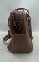 Load image into Gallery viewer, Vanchi Womens Brown Charm Bottom Studs Diaper Bag With Changing Pad
