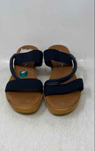 Load image into Gallery viewer, Italian Shoemakers Womens Blue Wedge Heel Slip-On Slide Sandals Size 7.5M

