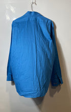 Load image into Gallery viewer, Calvin Klein Mens Blue Long Sleeve Collared Stretch Slim Fit Dress Shirt Size L
