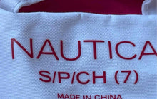 Load image into Gallery viewer, Nautica Girls White Pink Long Sleeve Full-Zip Windbreaker Jacket Size S 7 w/ Tag
