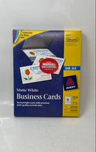 Load image into Gallery viewer, Avery 8471 Printable Matte White Business Cards For Inkjet Printers Open Box
