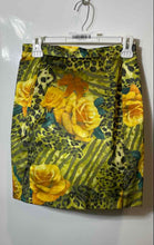 Load image into Gallery viewer, Vertigo Paris Womens Green And Yellow Back Zip Straight &amp; Pencil Skirt Size 38
