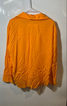 Load image into Gallery viewer, Zara Womens Orange Long Sleeve Button Front Collared Blouse Top Size Medium
