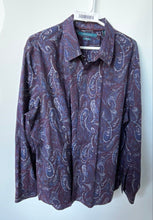Load image into Gallery viewer, Perry Ellis Mens Multicolor XLT Stretch Paisley Button-Up Shirt Size XXL
