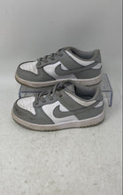 Load image into Gallery viewer, Nike Boys Dunk Low FB9107-123 Gray White Leather Sneaker Shoes Size 10C
