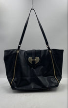 Load image into Gallery viewer, Authentic Love Moschino Womens Black Double Handle Tote Handbag Damaged Zip
