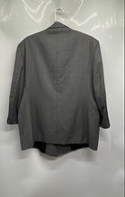 Load image into Gallery viewer, Issimo Mens Gray Printed Long Sleeve Flap Pockets Double-Breasted Blazer No Size
