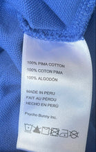 Load image into Gallery viewer, Psycho Bunny Boys Blue Pima Cotton Logo Patch Short Sleeve Polo Shirt Sz XS 5-6
