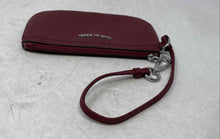 Load image into Gallery viewer, Calvin Klein Womens Red Faux Leather Passport Holder Zipper Wristlet Wallet
