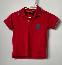 Load image into Gallery viewer, Psycho Bunny Boys Red Logo Patch Short Sleeve Collared Polo Shirt Size XS 5-6
