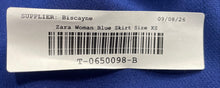 Load image into Gallery viewer, Zara Womens Blue Flat Front Elastic Waist Back Zip Short Mini Skirt Size XS
