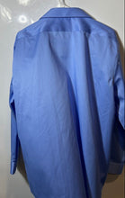 Load image into Gallery viewer, Calvin Klein Mens Blue Slim Fit Stretch Long Sleeve Dress Shirt Size XL 17.5
