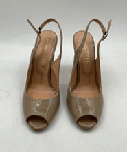 Load image into Gallery viewer, Goveci Womens Beige Peep Toe Adjustable Strap Block Slingback Heels Size EUR 38
