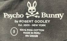 Load image into Gallery viewer, Psycho Bunny Mens Black Graphic Print Cotton Crew Neck Pullover T-Shirt Size 5

