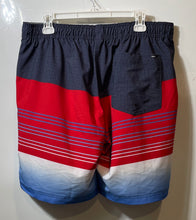 Load image into Gallery viewer, Hurley Mens Multicolor Striped Elastic Waist Volley Swim Trunks Shorts Size XL

