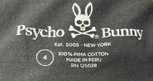 Load image into Gallery viewer, Psycho Bunny Mens Black Pima Cotton Short Sleeve Crew Neck T-Shirt Size 4
