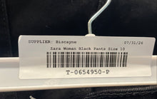Load image into Gallery viewer, Zara Womens Black Denim Dark Wash 5-Pocket Design Flared Jeans Pants Size 10
