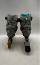 Load image into Gallery viewer, Rollerblade Womens Silver And Blue Adjustable Inline Skates Size 7
