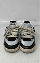 Load image into Gallery viewer, Nike Kids Air Jordan 4 Retro Gray Black Leather Lace-Up Sneaker Shoes Size 5C
