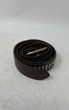 Load image into Gallery viewer, Doppia Vita Womens Brown Silver-Tone Rhinestone Studded Western Belt
