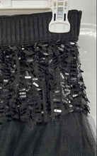 Load image into Gallery viewer, Guess Girls Black Sequin Elastic Waist Knee Length Pull-On Tutu Skirt Size L 14
