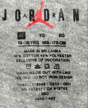 Load image into Gallery viewer, Air Jordan Kids Gray Heather Short Sleeve Crew Neck Graphic T-Shirt Size XL
