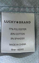 Load image into Gallery viewer, Lucky Brand Mens Blue Slim Fit Stretch Button Front Dress Shirt Size Medium
